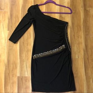 Beaded One Shoulder Dress